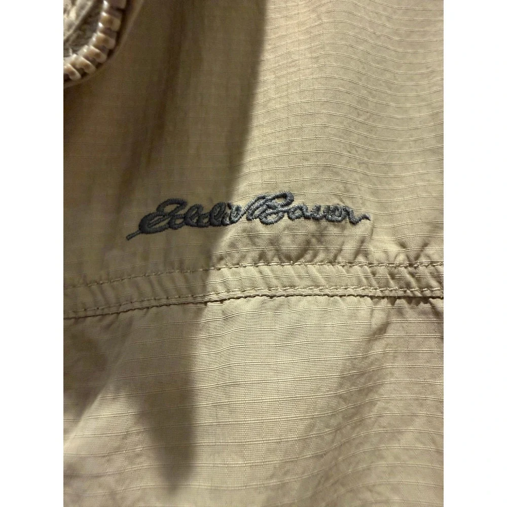 Eddie Bauer Travex Utility Fishing Vest Mens Large Khaki Travel Hiking Zip